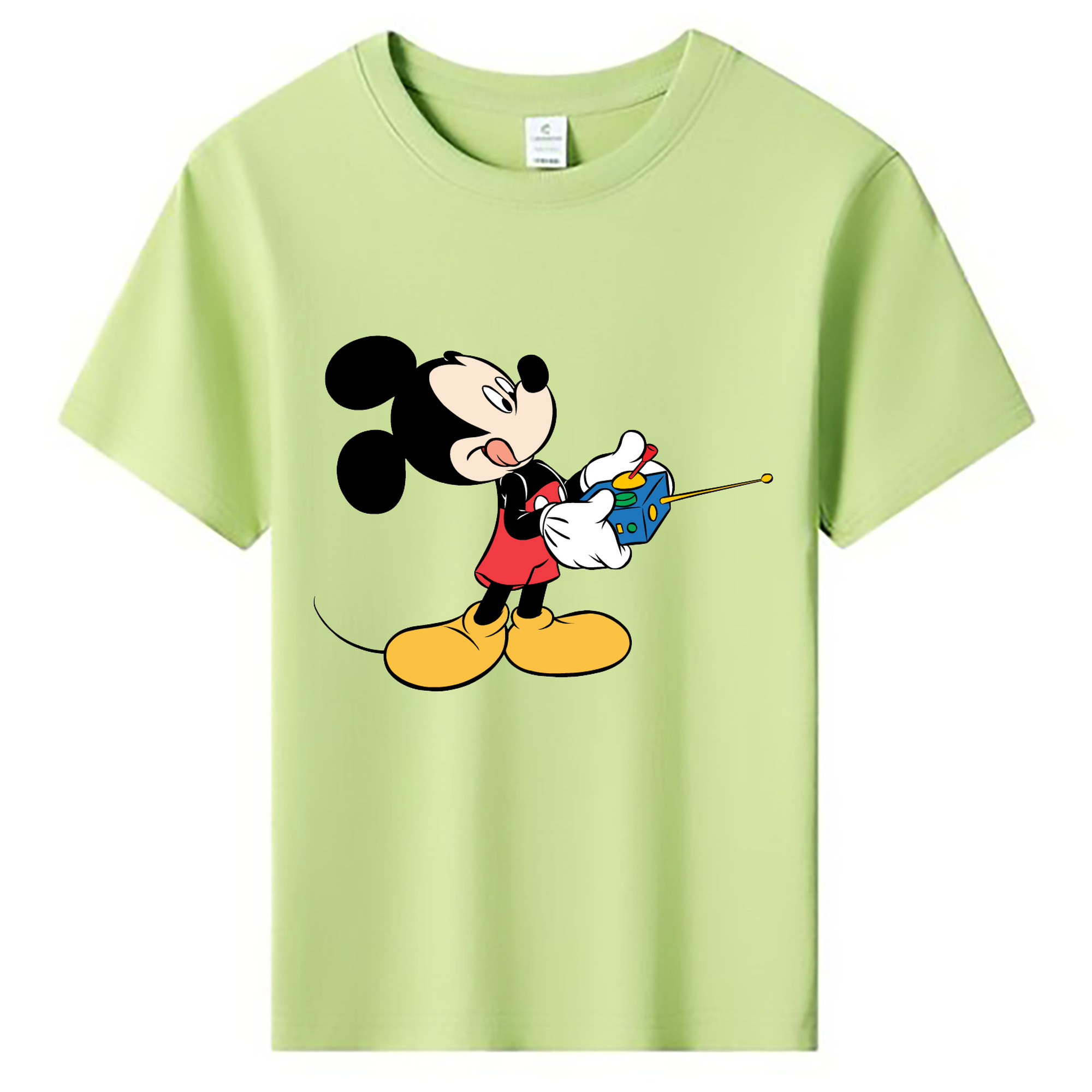 ミッキーマウス Mickey Mouse 綿100％キッズTシャツ（フロントプリント）